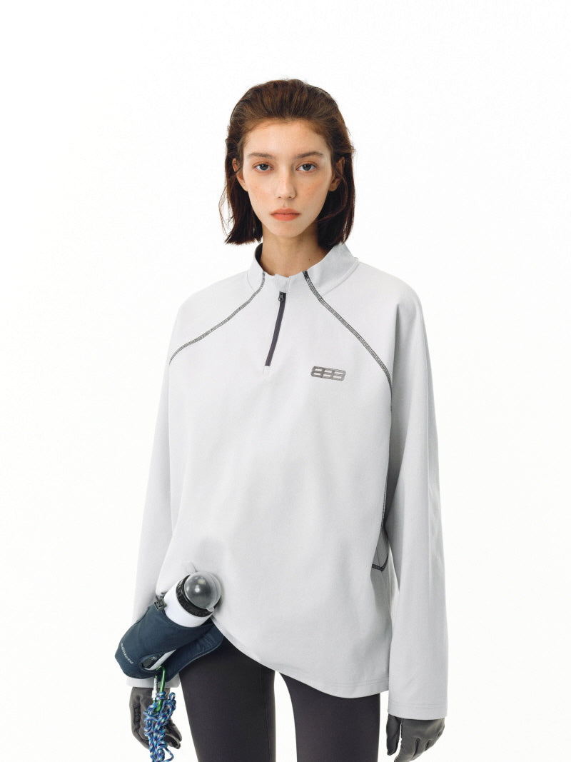 Soft Line Half-Zip Long Sleeve Tee