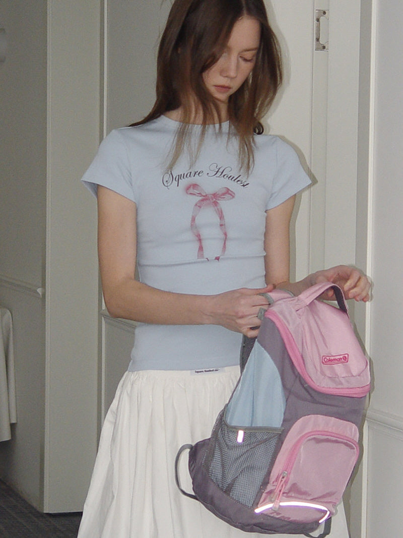 Ribbon Print Slim Tee