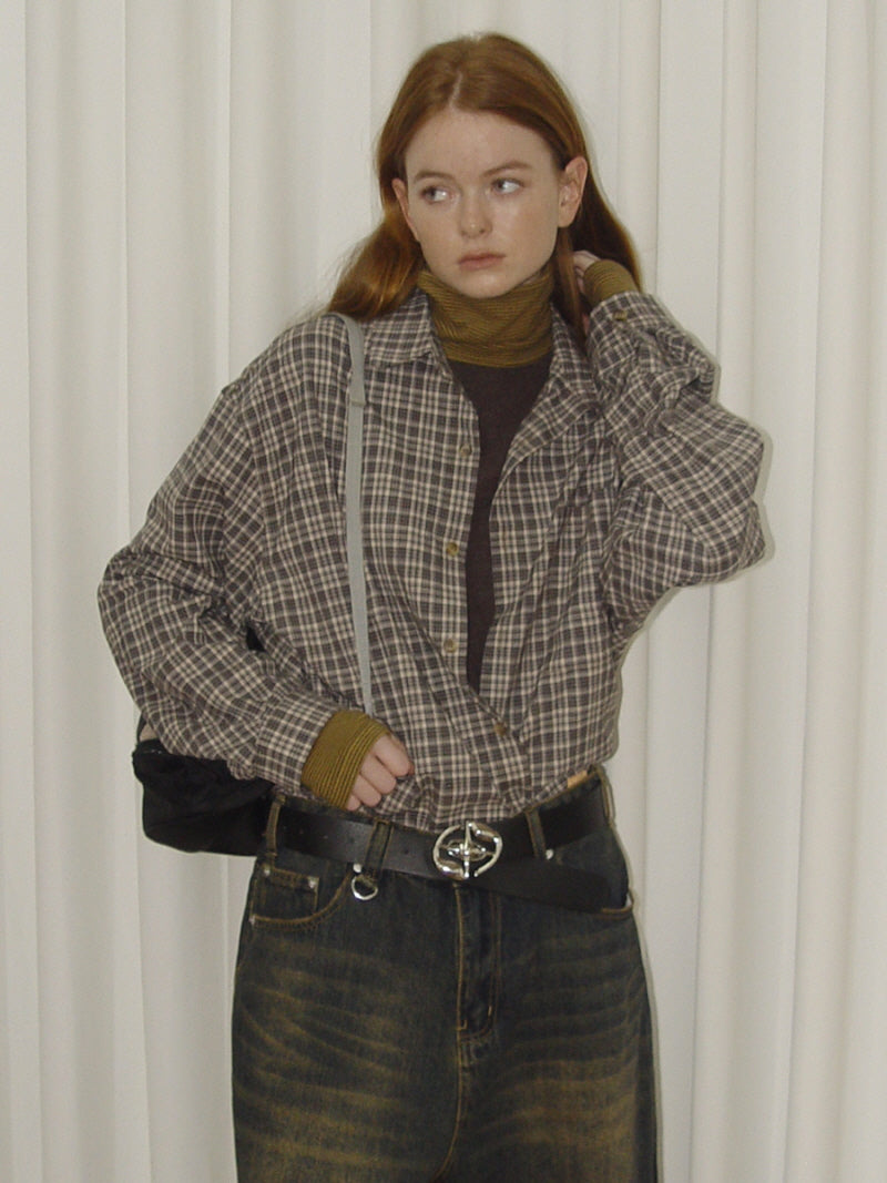 Vintage Plaid Oversized Shirt