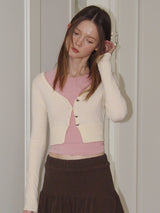 Soft V-Neck Cropped Knit Cardigan