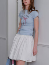 Ribbon Print Slim Tee