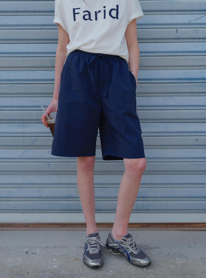 Navy Line Easy Shorts