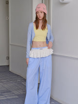 Soft V-Neck Cropped Knit Cardigan