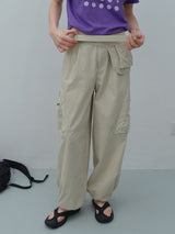 Khaki Utility Balloon Pants