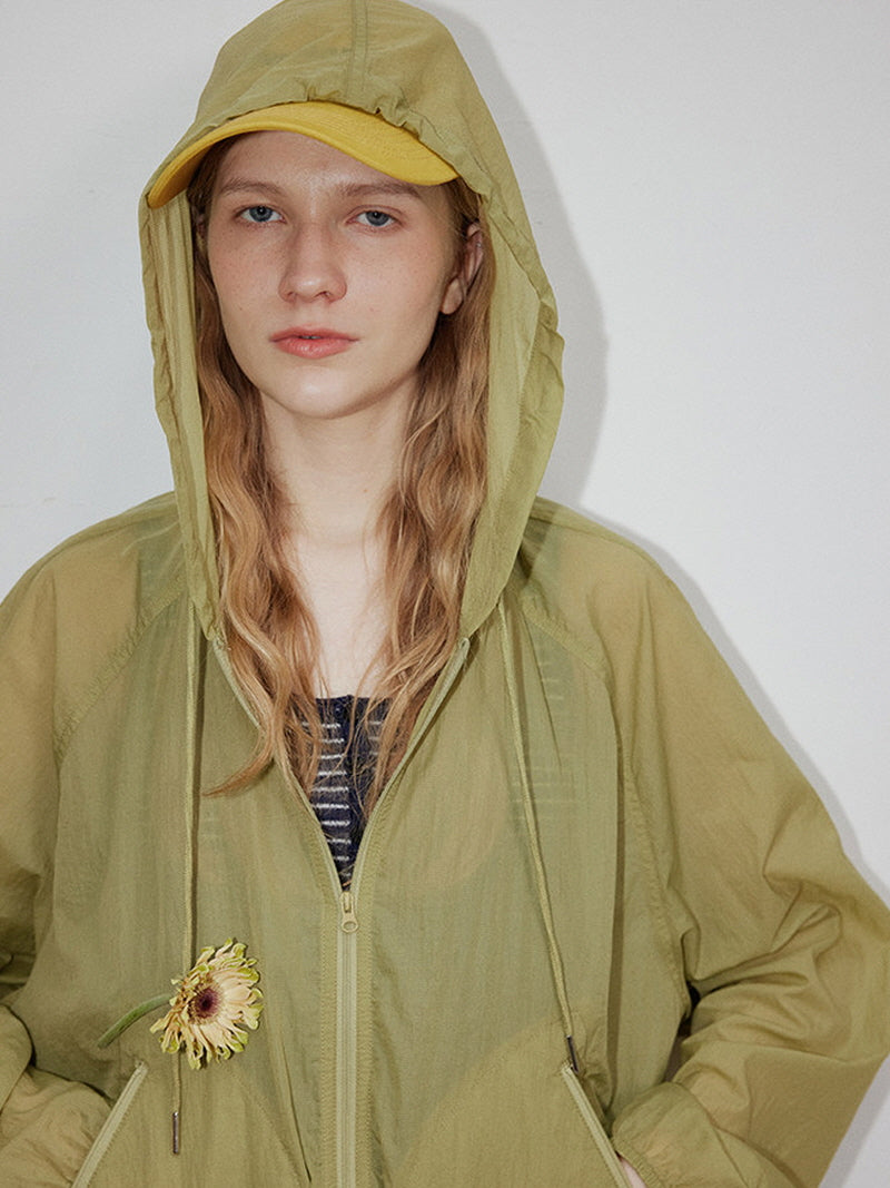 Olive Breeze Windbreaker