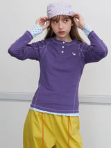 Womens Stitch Detail Long Sleeve Tee