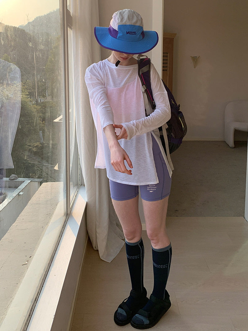 White Sheer Long Sleeve Tee