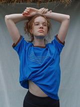 Blue Letter Ringer Tee