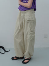 Khaki Utility Balloon Pants