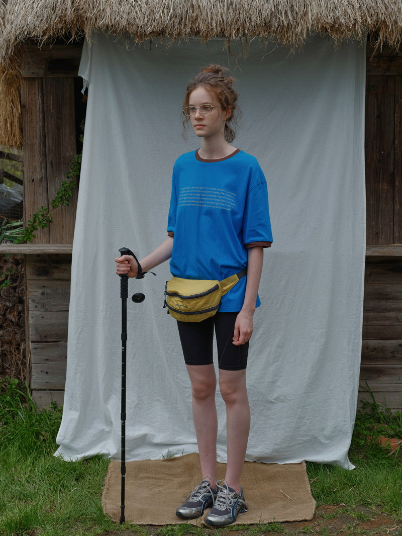 Blue Letter Ringer Tee