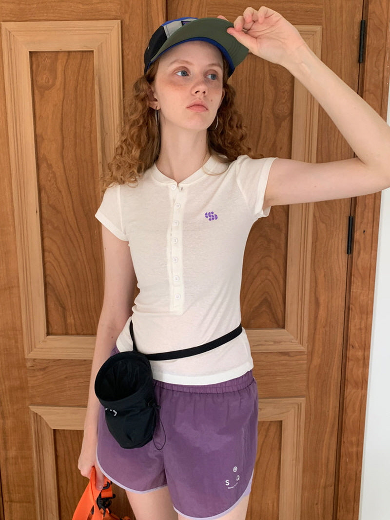 Contour Button Tee