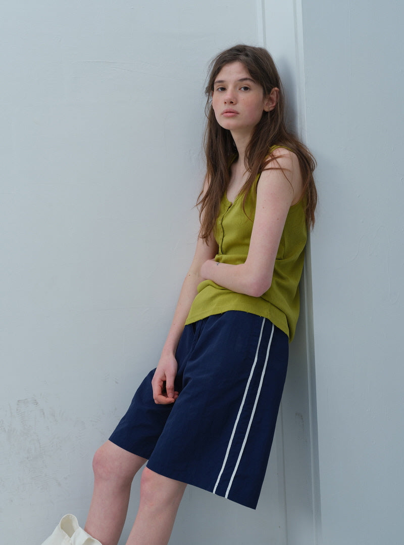 Navy Line Easy Shorts