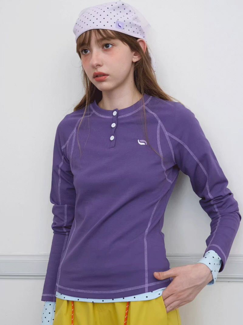 Womens Stitch Detail Long Sleeve Tee