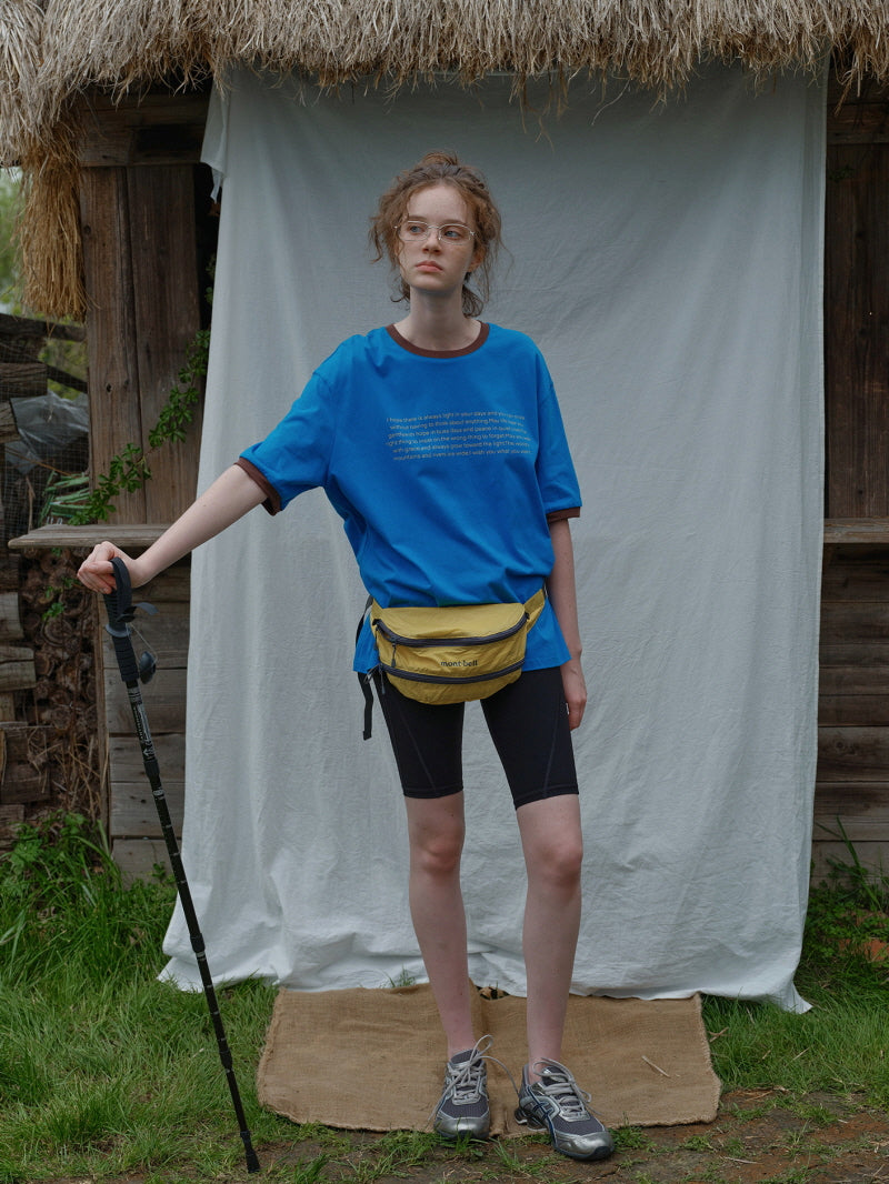 Blue Letter Ringer Tee