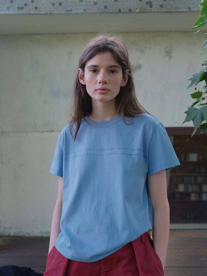 Sky Blue Letter Tee
