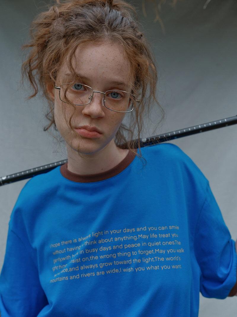 Blue Letter Ringer Tee
