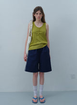 Navy Line Easy Shorts