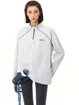 Soft Line Half-Zip Long Sleeve Tee