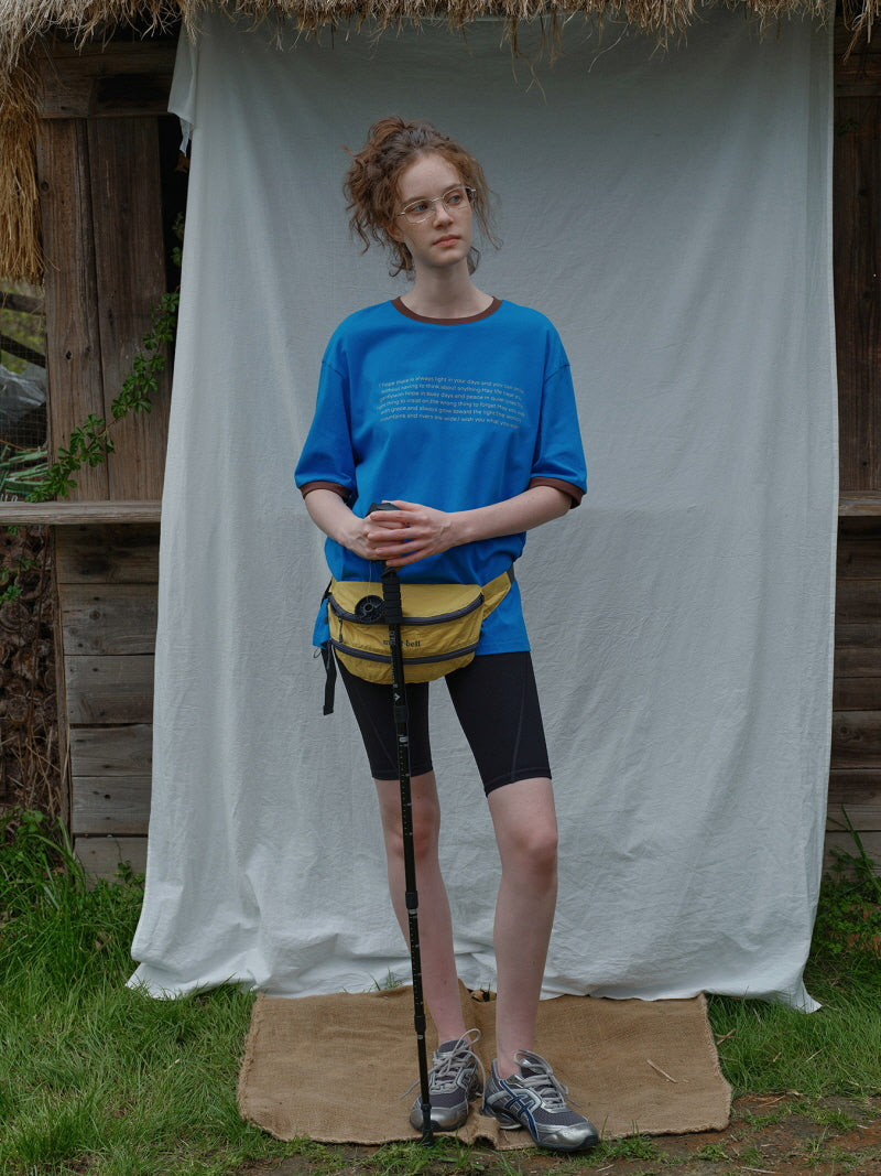 Blue Letter Ringer Tee
