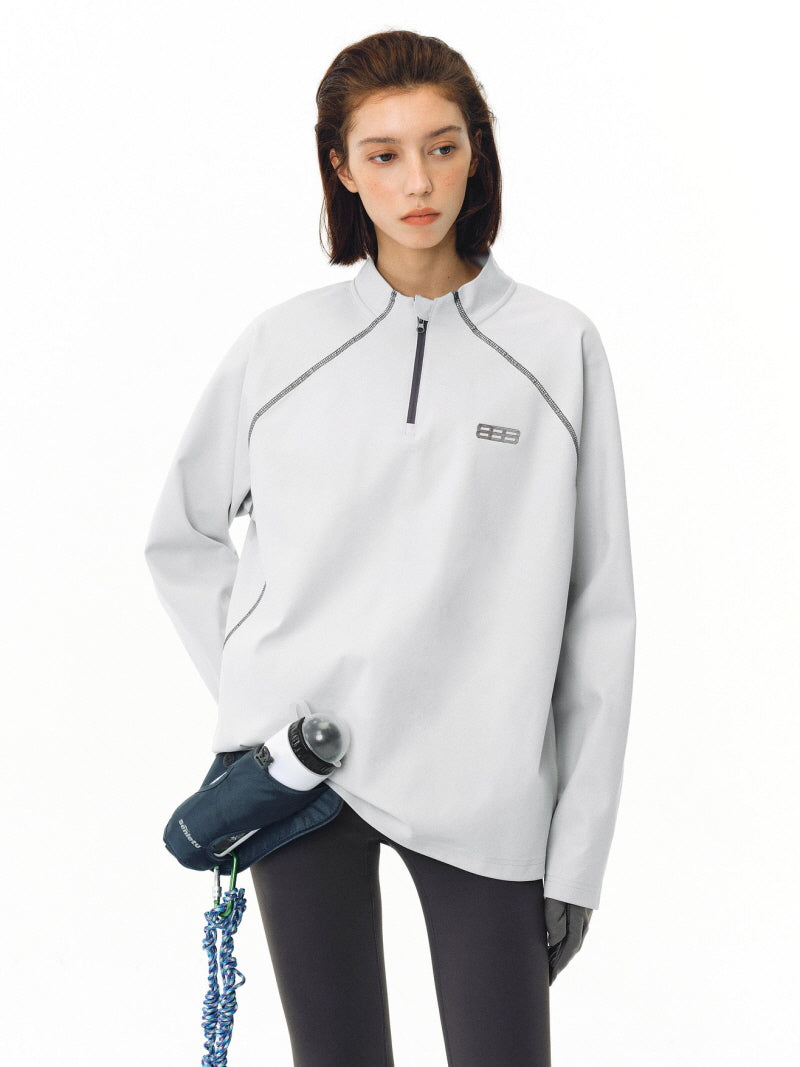 Soft Line Half-Zip Long Sleeve Tee