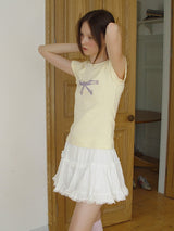 Ribbon Print Slim Tee