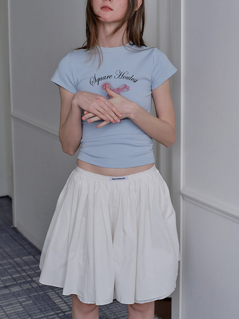 Ribbon Print Slim Tee