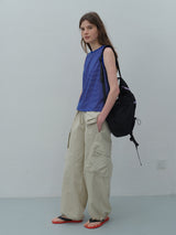 Khaki Utility Balloon Pants