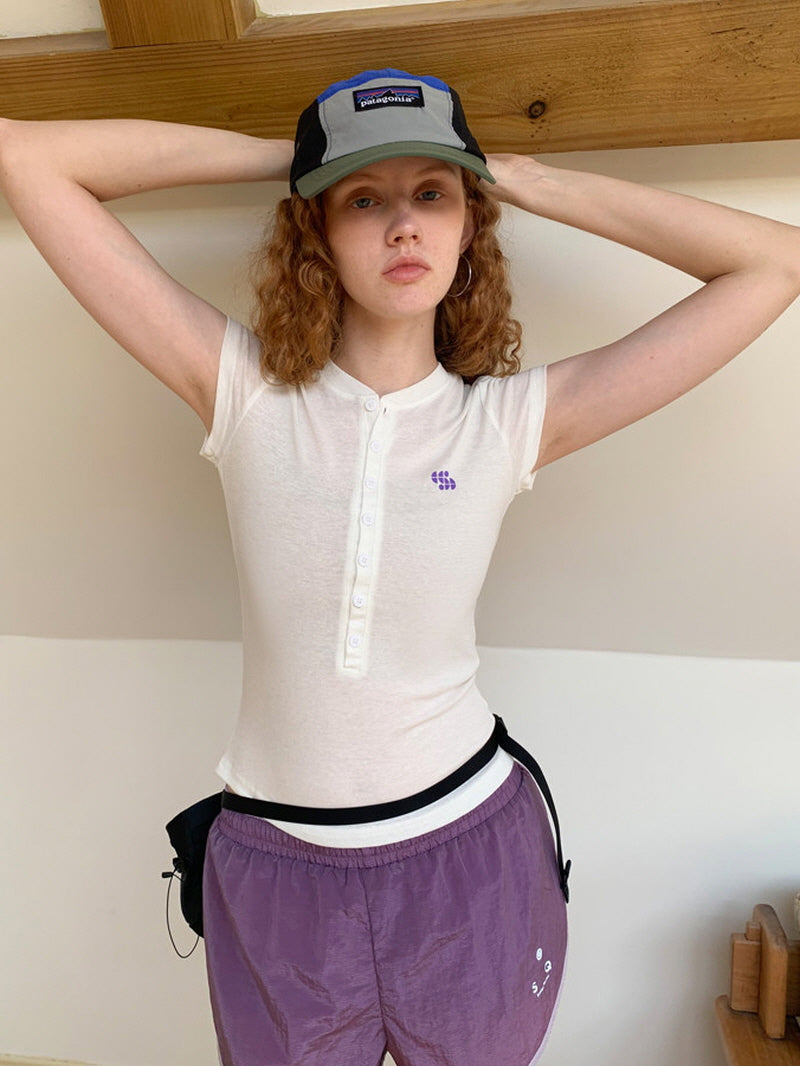 Contour Button Tee