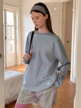 Sky Blue Cotton Long Sleeve Tee