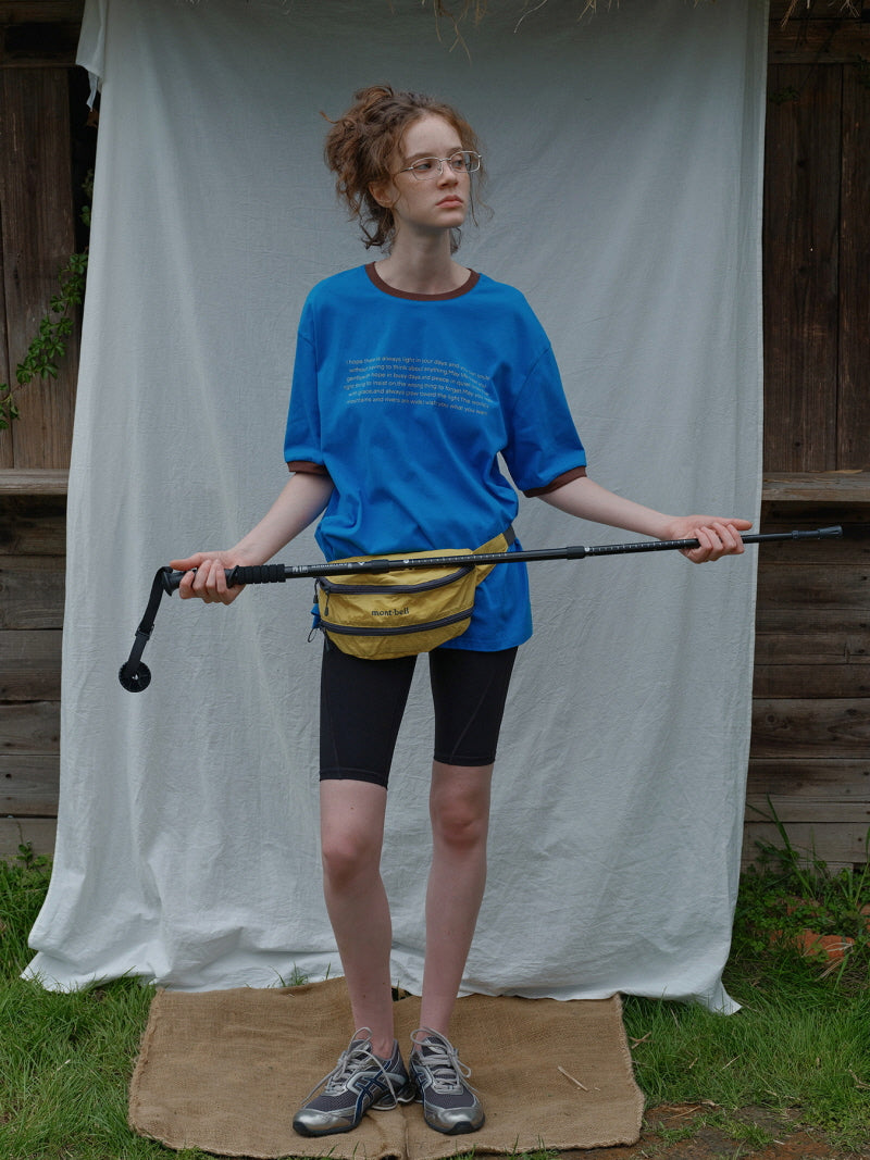 Blue Letter Ringer Tee