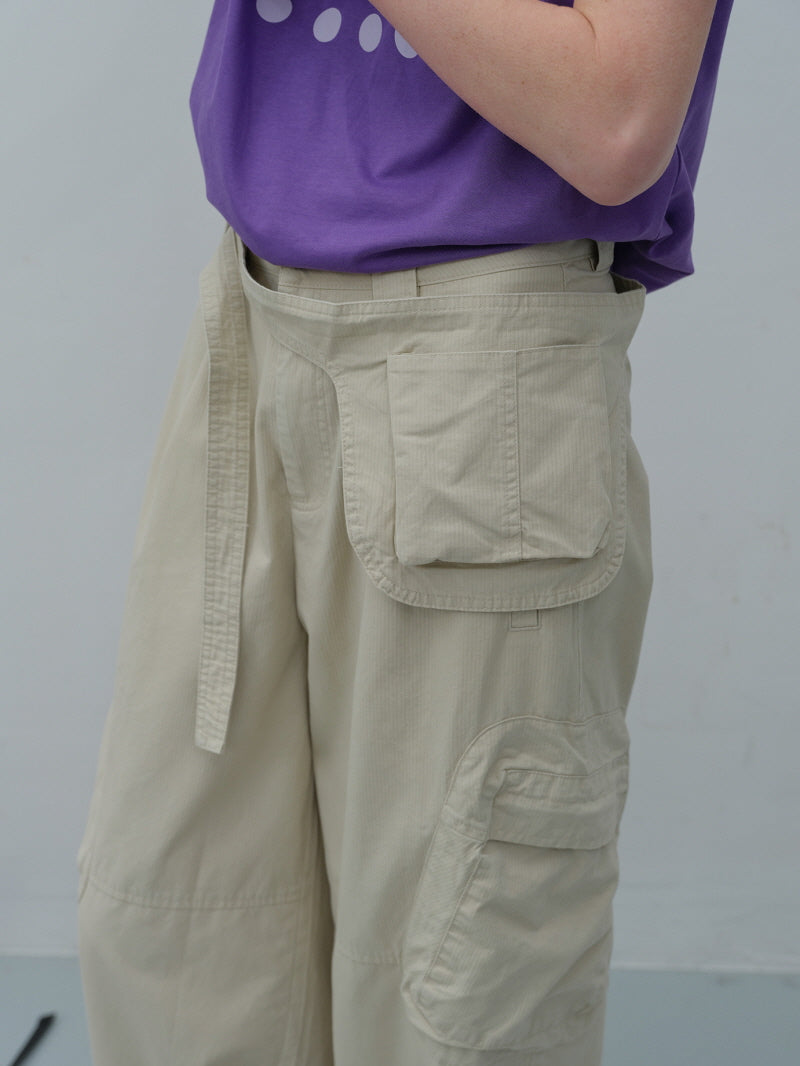 Khaki Utility Balloon Pants