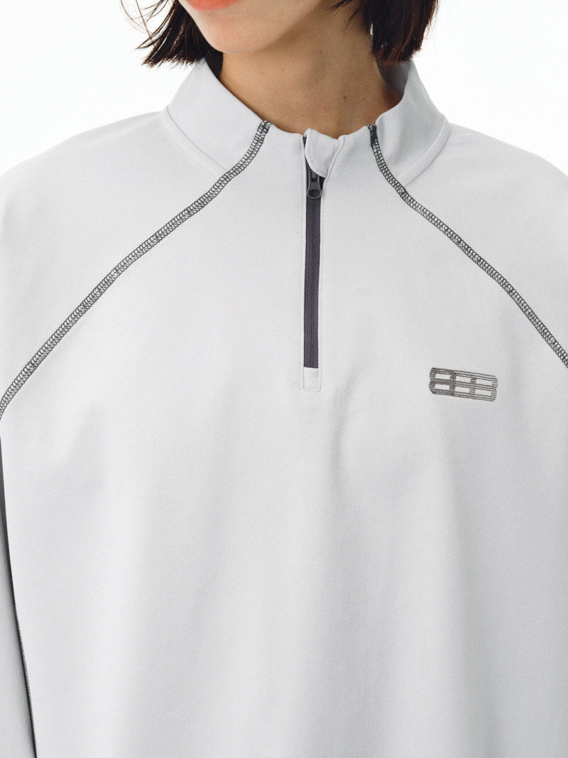 Soft Line Half-Zip Long Sleeve Tee