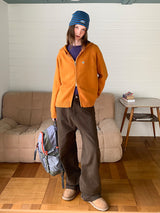 Brown Straight Cotton Pants