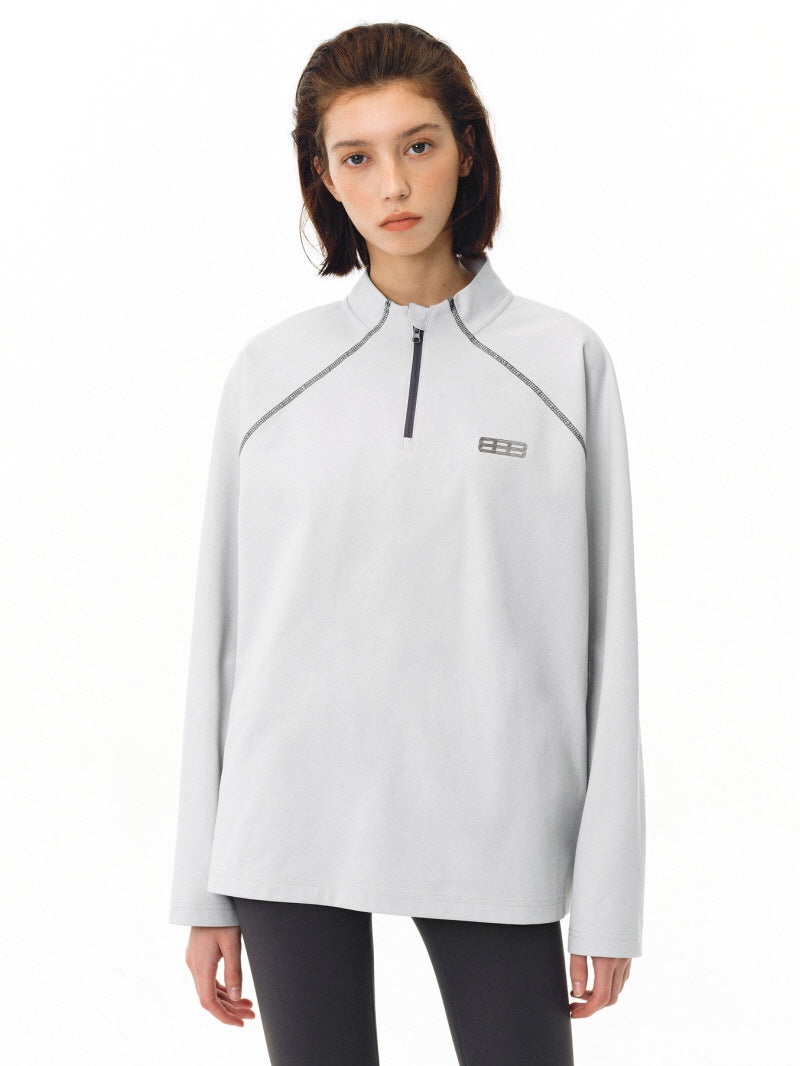 Soft Line Half-Zip Long Sleeve Tee