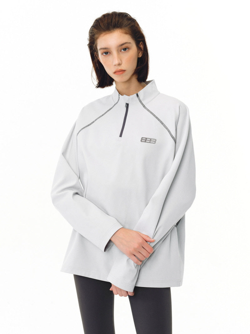 Soft Line Half-Zip Long Sleeve Tee