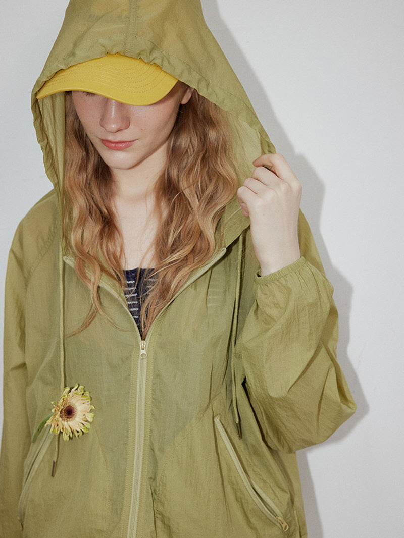 Olive Breeze Windbreaker