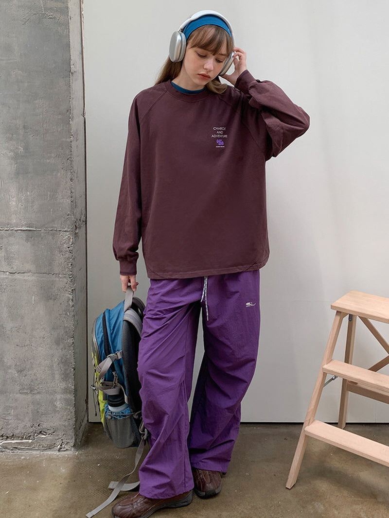 Printed Crew Neck Long Sleeve Tee