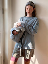 Sky Blue Cotton Long Sleeve Tee