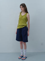 Navy Line Easy Shorts