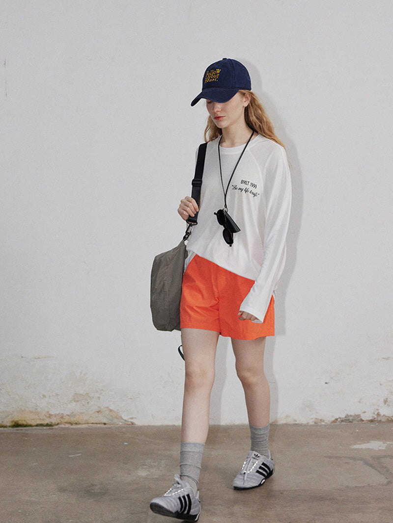 Orange Active Shorts