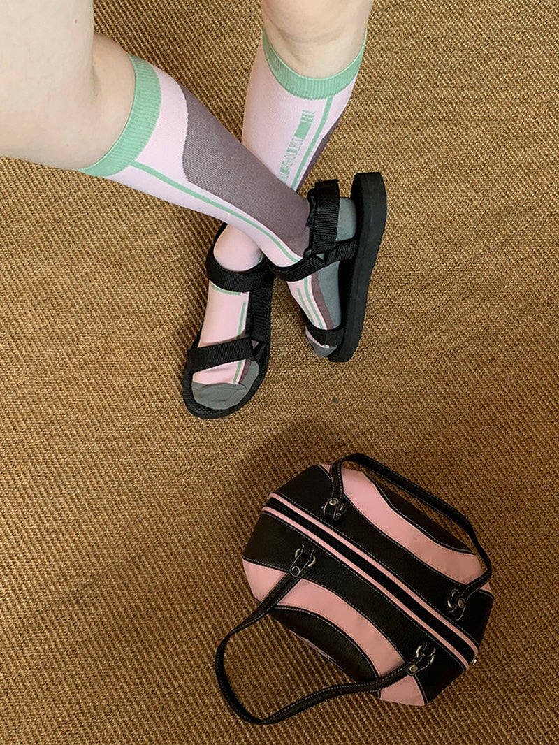 Colorblock Line Knee Socks