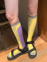 Colorblock Line Knee Socks