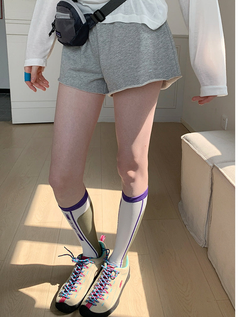 Colorblock Line Knee Socks