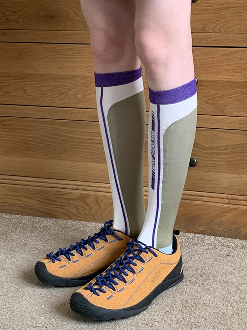 Colorblock Line Knee Socks
