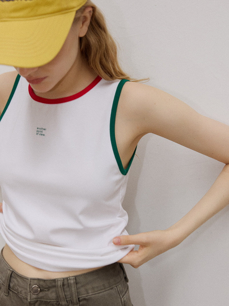 Contrast Trim Tank Top