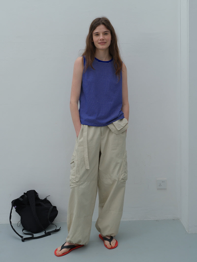Khaki Utility Balloon Pants