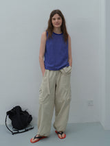 Khaki Utility Balloon Pants