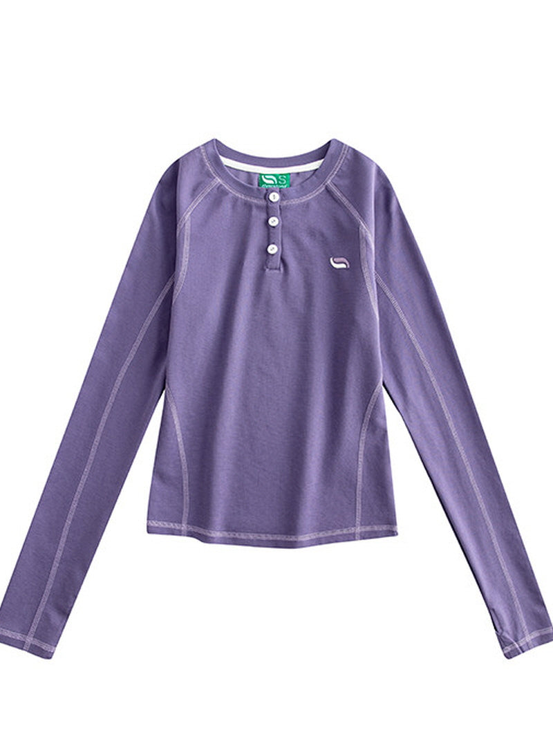 Womens Stitch Detail Long Sleeve Tee