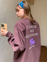 Printed Crew Neck Long Sleeve Tee