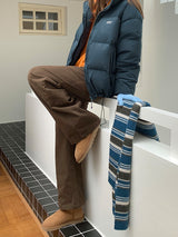 Brown Straight Cotton Pants